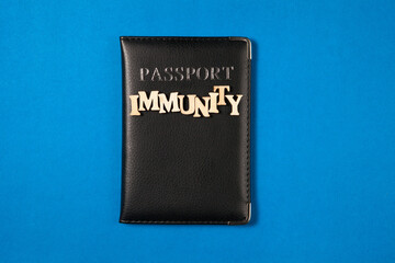 Immunity passport certificate Coronavirus Covid-19 to stop lockdown, after vaccination.