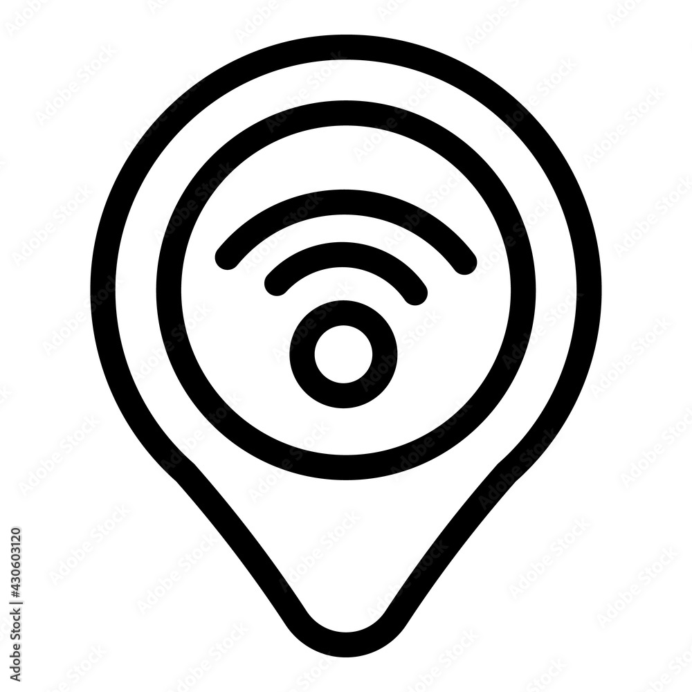 Poster internet point icon. outline internet point vector icon for web design isolated on white background