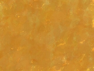 Old orange gold wall background illustration with soft vintage or antique distressed texture on borders in light pale brown or beige color. Digital art illustration