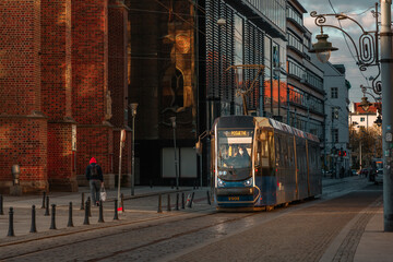 Obraz premium morning view of the sights of the city of wroclaw in poland