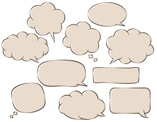 ふきだしのセット　見出し　
