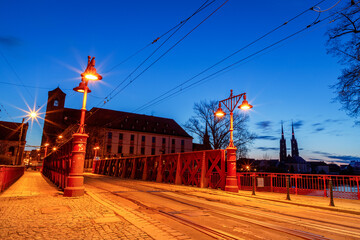 morning view of the sights of the city of wroclaw in poland