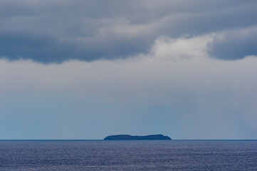 Naklejka na ściany i meble View island over the sea from Maui, Hawaii