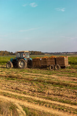 tractor with hay bales