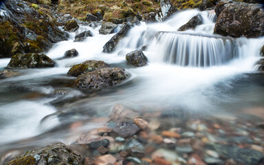 Fototapeta na wymiar Long pose waterfall - Scotland