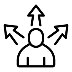 Rush job direction icon. Outline Rush job direction vector icon for web design isolated on white background