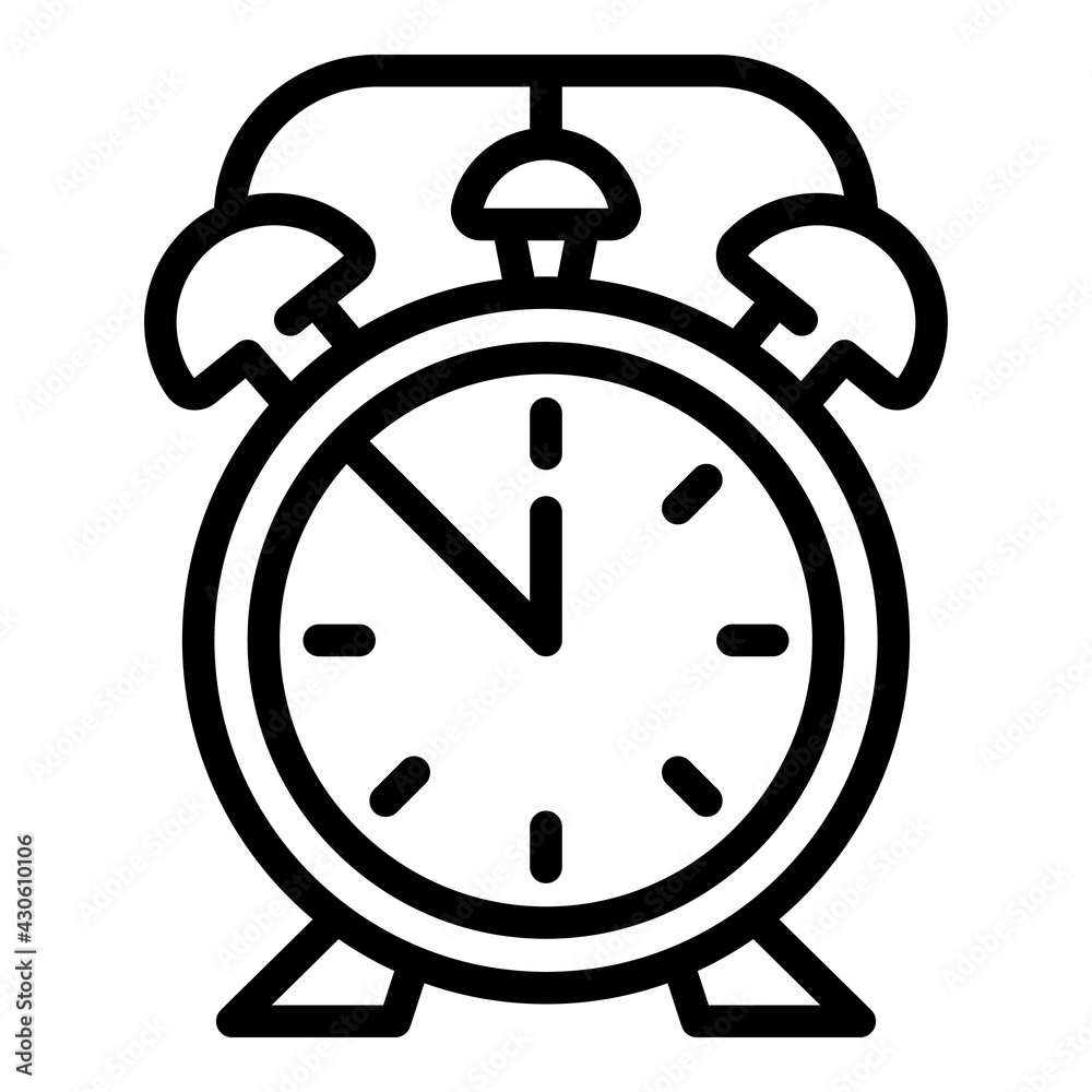 Poster alarm clock icon. outline alarm clock vector icon for web design isolated on white background