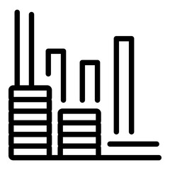 Chart market studies icon. Outline Chart market studies vector icon for web design isolated on white background