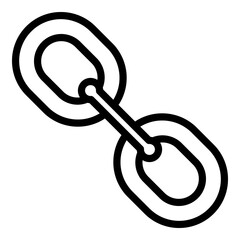 Chain market studies icon. Outline Chain market studies vector icon for web design isolated on white background