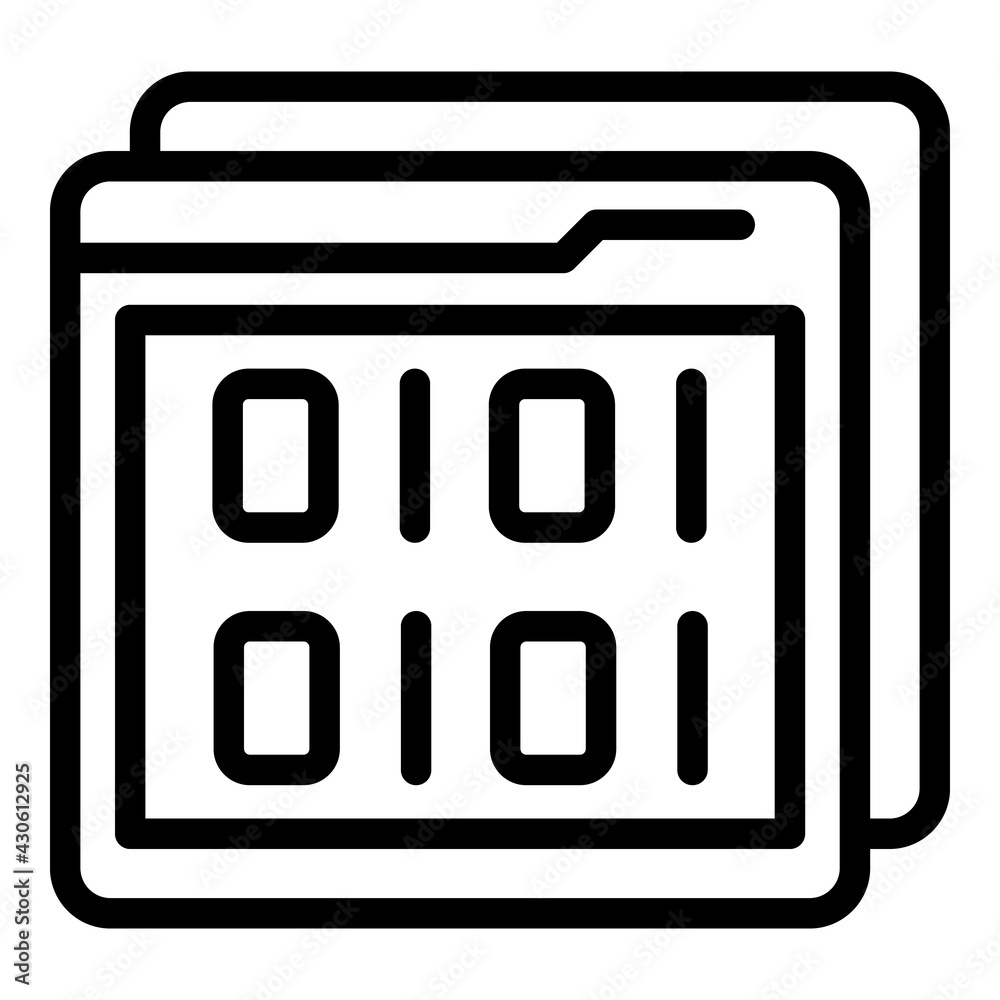 Poster big data files icon. outline big data files vector icon for web design isolated on white background