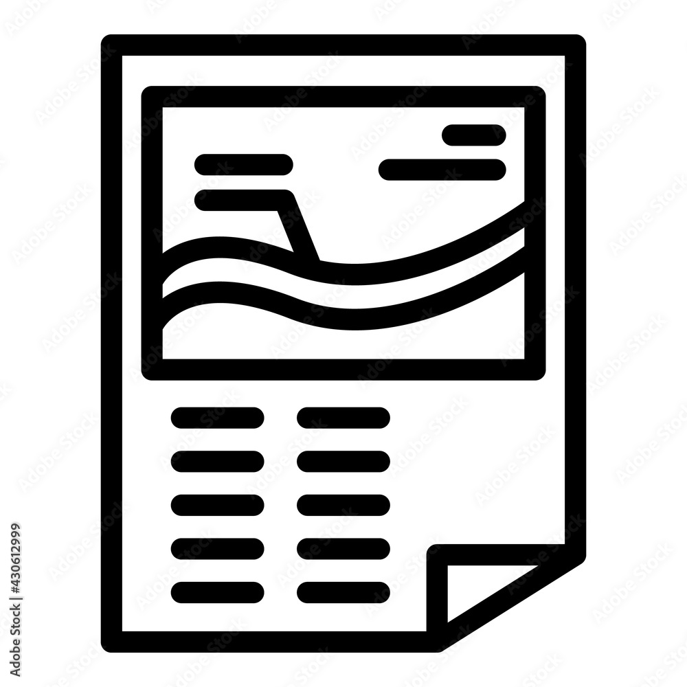 Poster big data report icon. outline big data report vector icon for web design isolated on white backgroun