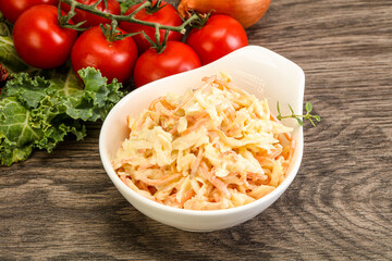 Vegetarian Cole slaw salad with cabbage