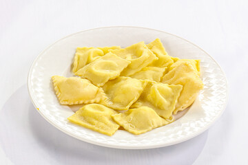 Italian traditional dumplings tortelini with meat