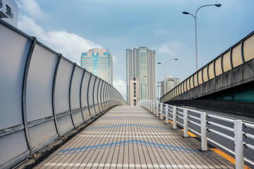 Beautiful abstract scene of road bridge, Tokyo, Japan, travel background, future concept