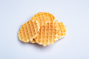 waffles cookies on a white background