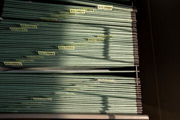 Important documents in files placed in the filing cabinet..