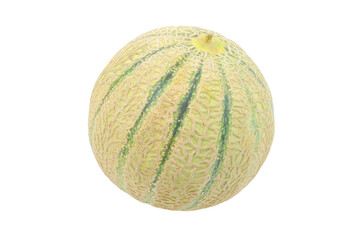 melon entier isolé sur un fond blanc