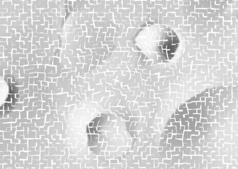 Isometry. Various shapes on a light background. Background texture. 3D image. 3D rendering.