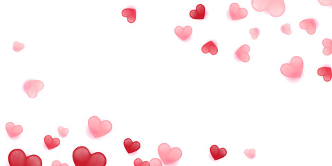 3d paper shape love postcard design for valentine with pink background