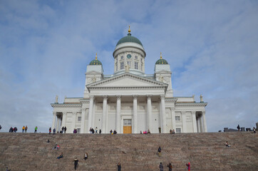 Helsinki Cathedral is the Finnish Evangelical Lutheran cathedral of the Diocese of Helsinki, located in the neighborhood of Kruununhaka in the centre of Helsinki, Finland