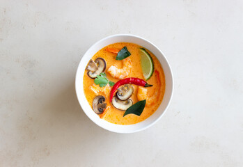 Tom yum soup. Thai cuisine. Healthy eating. Recipes.