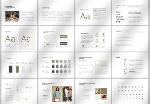 Brand IDentity Guidelines Brochure Layout