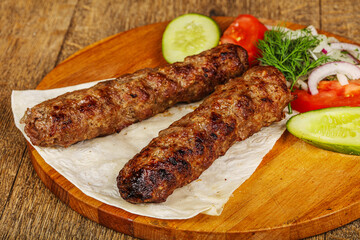 Beef skewer minced meat shashlik
