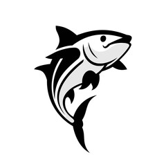 Tuna fish on white background in vector EPS8