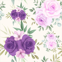 Elegant floral seamless pattern with beautiful flower decoration