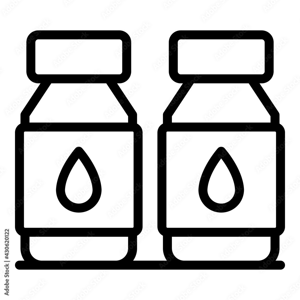 Poster printing bottles icon. outline printing bottles vector icon for web design isolated on white backgro