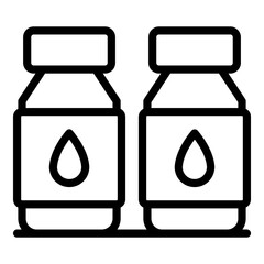 Printing bottles icon. Outline Printing bottles vector icon for web design isolated on white background