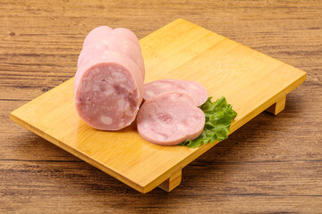 Natural ham with two slices