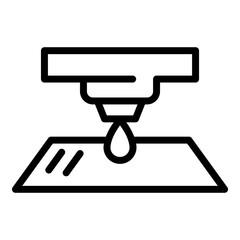 Printing ink icon. Outline Printing ink vector icon for web design isolated on white background