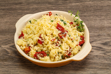 Vegetarian uisine - couscous with vegetables