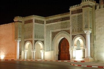 Architecture of  the old town of Meknes in Morocco - obrazy, fototapety, plakaty