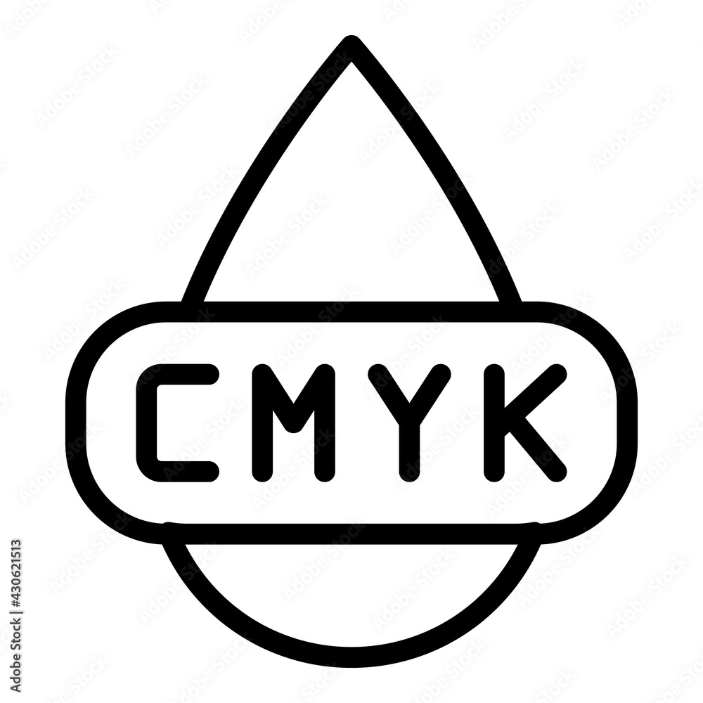 Poster cmyk drop icon. outline cmyk drop vector icon for web design isolated on white background