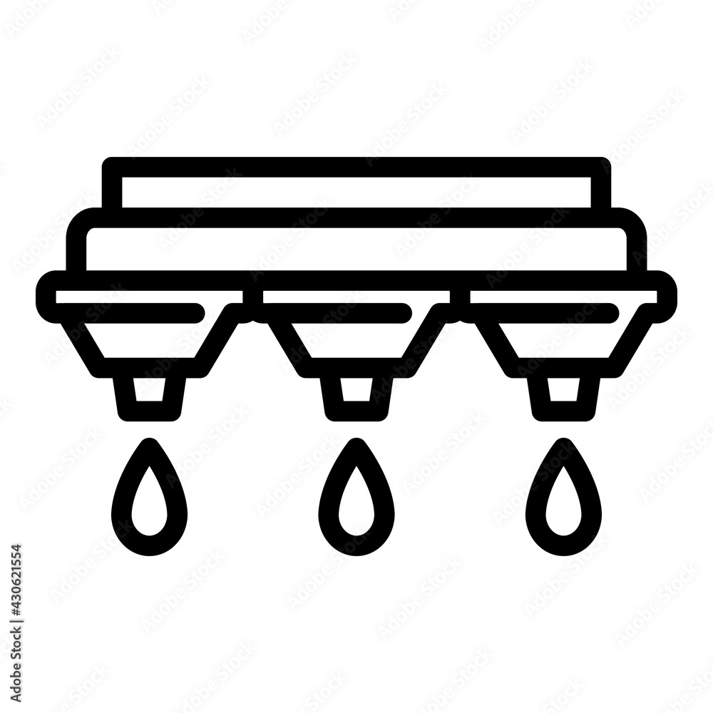 Poster ink drop printing icon. outline ink drop printing vector icon for web design isolated on white backg