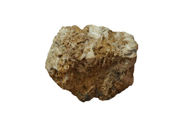 barite or barytes mineral stone isolated on white background.