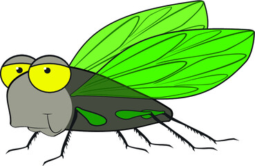 Cute Cartoon Cicada