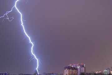 lightning in the city