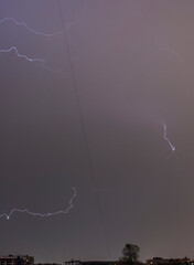 lightning over the city