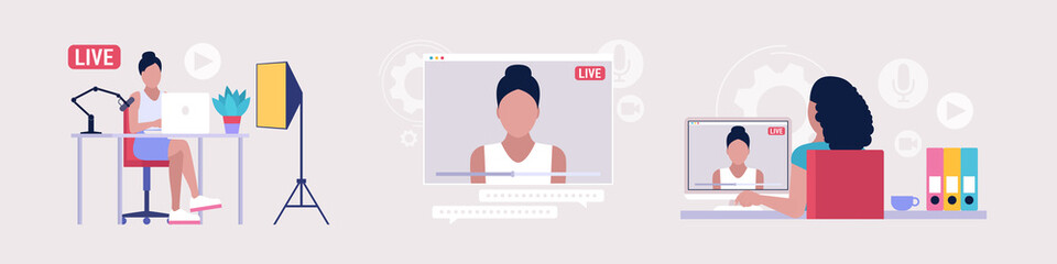 Livestream, Podcast in studio