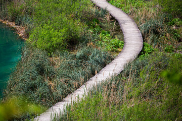 Plitvice lakes national park in Croatia, landscape