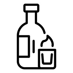 Party drink icon. Outline Party drink vector icon for web design isolated on white background