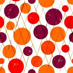 Foto op Canvas seamless abstract background pattern, with circles, dots, lines, paint strokes and splashes © Kirsten Hinte