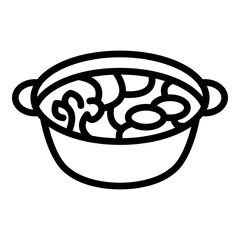 Korean kimchi icon. Outline Korean kimchi vector icon for web design isolated on white background