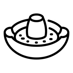 Korean dining icon. Outline Korean dining vector icon for web design isolated on white background