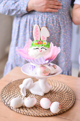 Easter cake with rabbit