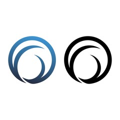 Circle wave Logo Template vector