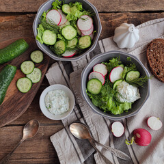 salad with cucumber